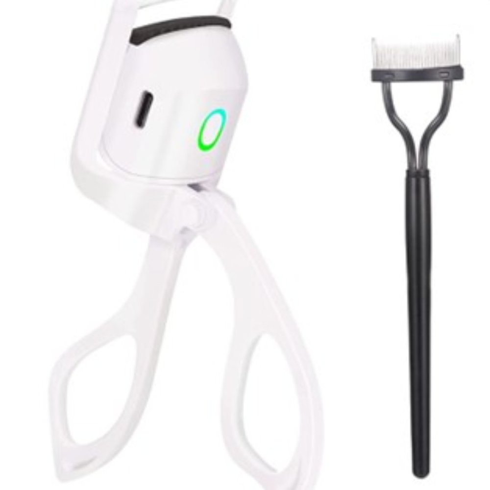Heated Electric USB Eyelash Curler with Comb New in Box